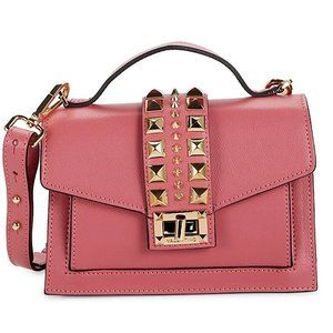 PRICE DROP ✅ VALENTINO Titti Studded Leather Top Handle Bag in Pink Sorbet ✨ NWT